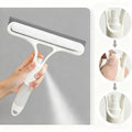 3 In 1 Window Cleaning Tool with Spray Bottle, Squeegee & Microfiber Scrubber