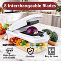 15 In 1 Multi Function Vegetable Chopper with 8 Blades & Storage Container